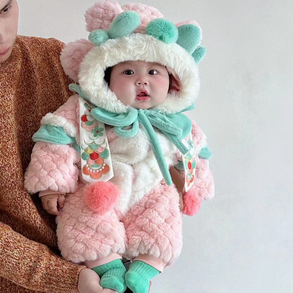 冬季汉服女童周岁礼服婴儿连体衣新生儿包屁衣男宝宝拜年服外出服,童装/婴儿装/亲子装,旗袍,淘宝优惠券,粉丝福利购,淘宝优惠卷