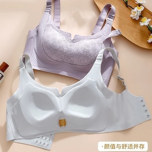 大胸显小全罩杯薄款内衣女收拢副乳调整胸型舒适透气无痕聚拢文胸