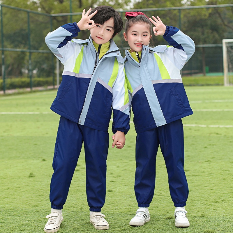 小学生秋冬装冲锋衣校服幼儿园园服冬季套装儿童学院风班服运动会