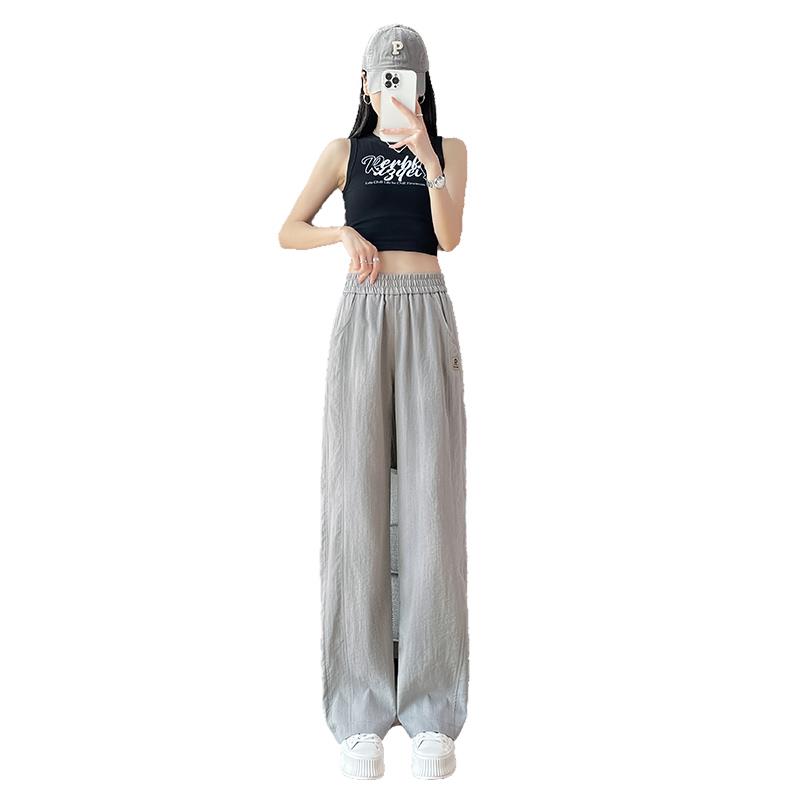 冰丝阔腿裤女夏季薄款亚麻牛仔休闲裤2025新款爆款裤子宽松直筒裤
