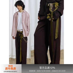 西裤 APRIORITY先验 饰棕色休闲裤 鲜花腰带装 艾雅娜永不凋零