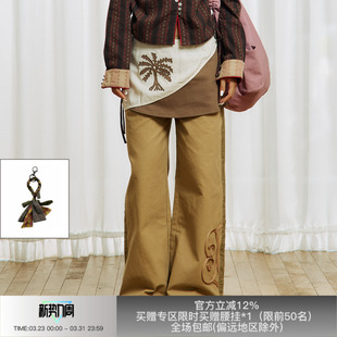 盘带绣贴布绣拼接破坏细节棉麻裙裤 APRIORITY先验 图腾可拆卸裙裤