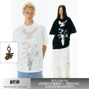 复古休闲蕾丝镂空半袖 APRIORITY先验 美式 T恤夏季 体恤 飞鸟短袖