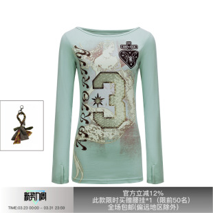 印花长袖 索罗娜凉感薄荷绿数码 T恤 ODVAHA之心人鱼 APRIORITY先验