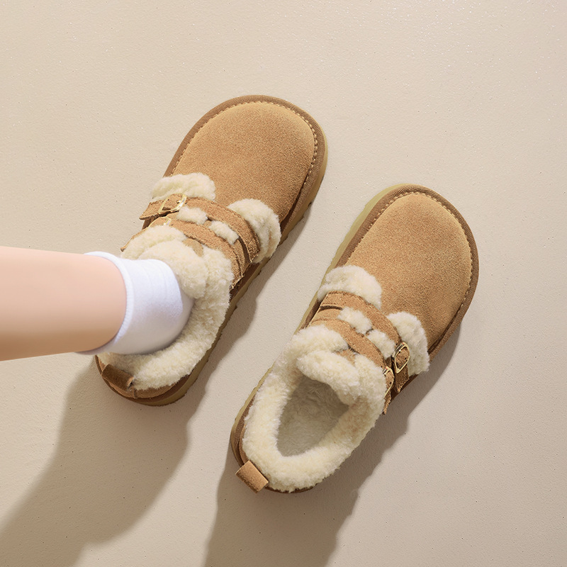 奥古狮登加绒勃肯鞋女冬季新款毛