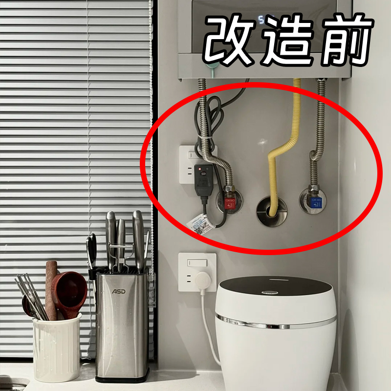 热水器遮丑真简单！备菜盘