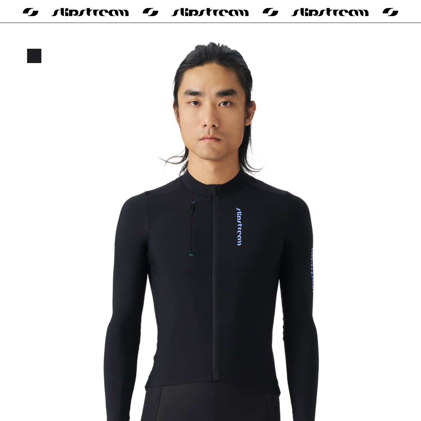 Slipstream 男士长袖骑行服秋冬黑色薄绒防寒保暖上衣Essential