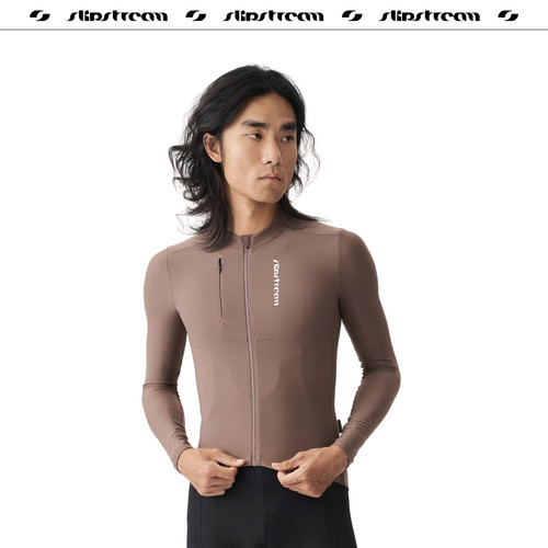 Slipstream 男款长袖骑行服秋冬薄绒防寒保暖上衣Essential大地棕