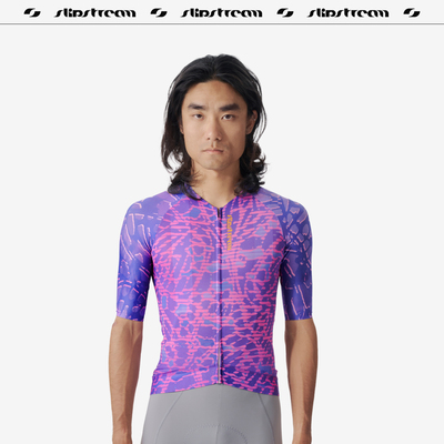 Slipstream骑行服短袖 GT 男士春夏轻量透气速干公路车上衣羽翼紫