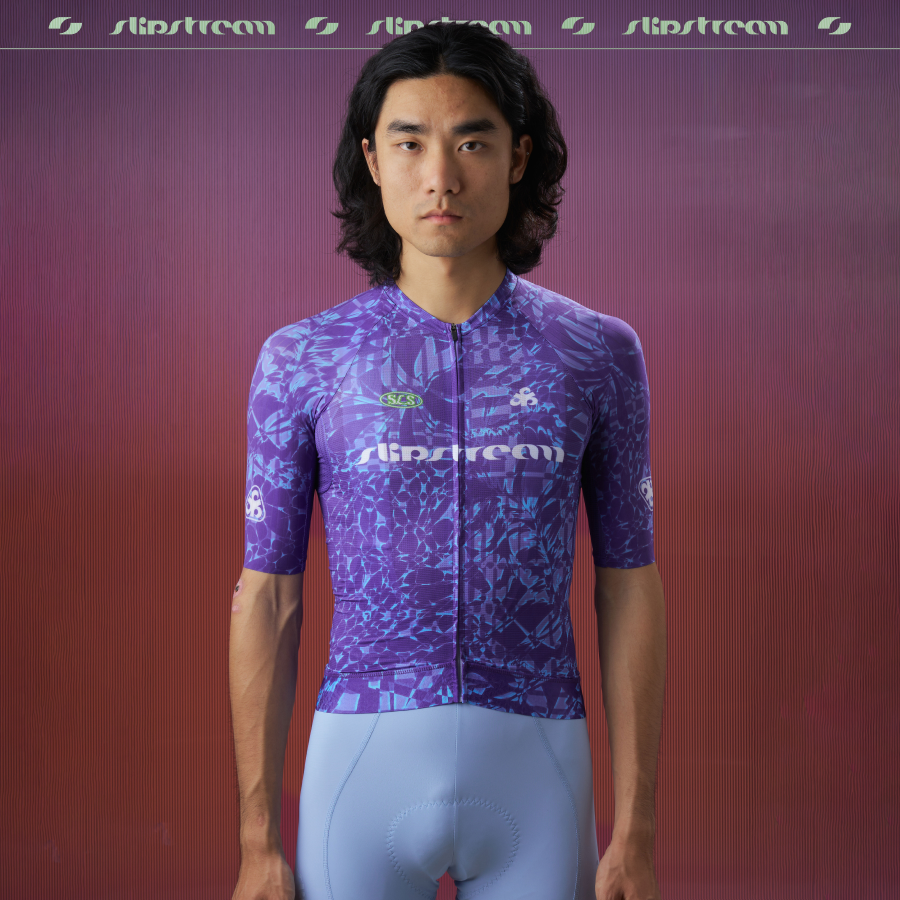 Slipstream 骑行服短袖 Prime 男款轻量透气速干公路车上衣紫藤色