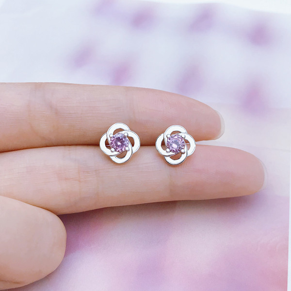 纯银耳钉女2025新款爆款幸运四叶草耳环小众设计感养耳洞百搭耳饰,饰品/流行首饰/时尚饰品新,耳钉,淘宝优惠券,粉丝福利购,淘宝优惠卷