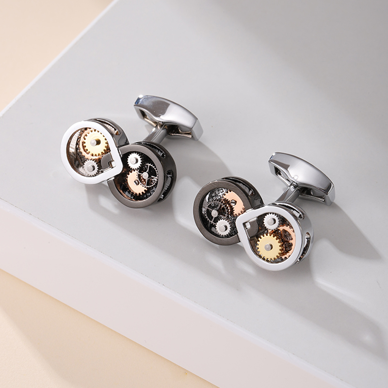 无限齿轮衬衫袖扣送男士轻奢礼物