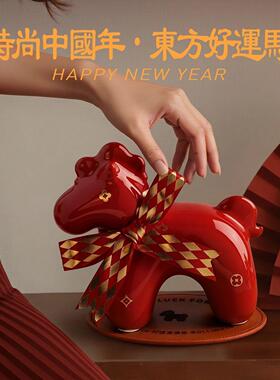 德国马年摆件客厅玄关装饰轻奢高档创意工艺品乔迁过年新年礼物