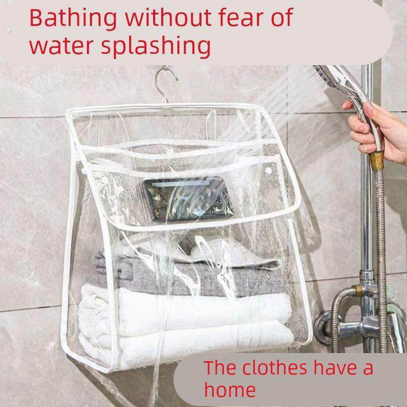 浴室防水挂袋洗澡神器宿舍卫生间换洗衣服收纳袋墙式手机衣物收纳,收纳整理,收纳挂袋,淘宝优惠券,粉丝福利购,淘宝优惠卷