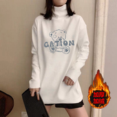 洋气中长款 高领内搭加绒2026新款 女上衣潮ins 女装 德绒打底衫