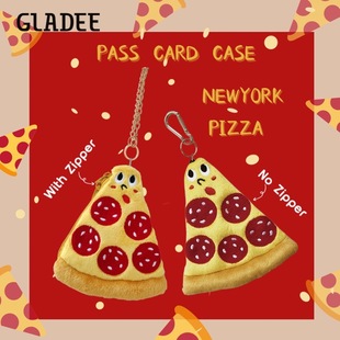 零钱包挂件可伸缩 日本GLADEE 披萨卡包 NewYork Pizza
