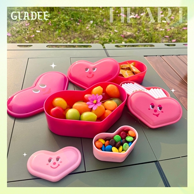 GLADEE爱心套盒姜妍同款健身餐盒水果收纳盒HeartLunchBox日本制