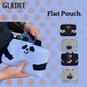 GLADEE日本GLADEE立体刺绣化妆包手拿包IPAD游戏机收纳Flat Pouch