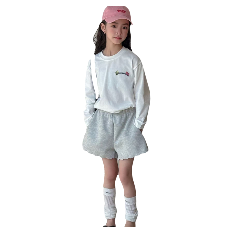 女童长袖t恤2025新款春季纯棉洋气上衣服大童小女孩儿童夏装长袖T