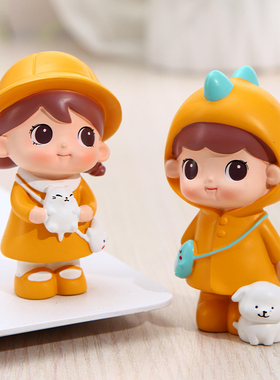 可爱人物公仔摆件治愈系高级感小众情侣纪念品男女朋友纪念日礼物