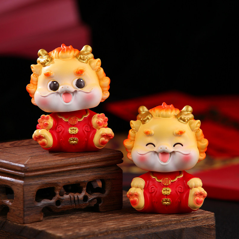 2026马年吉祥物公仔摇头貔貅桌面摆件招财物件文创新年礼物伴手礼