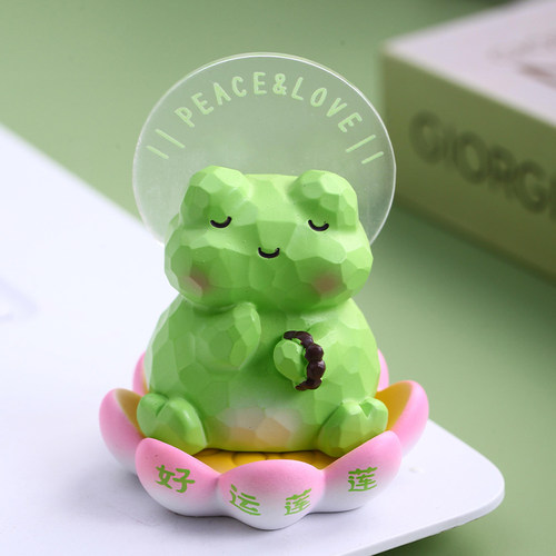 好运连连小青蛙摆件工位宝贝故事