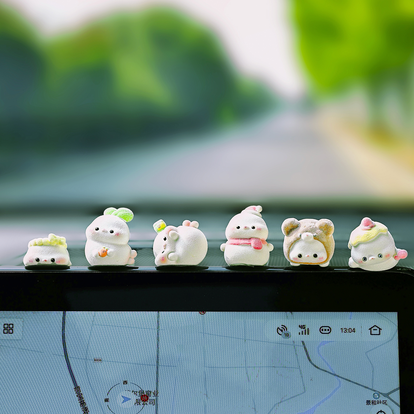 车载屏幕治愈系摆件白色海豹