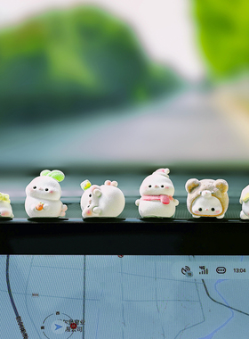 车载屏幕治愈系摆件白色海豹