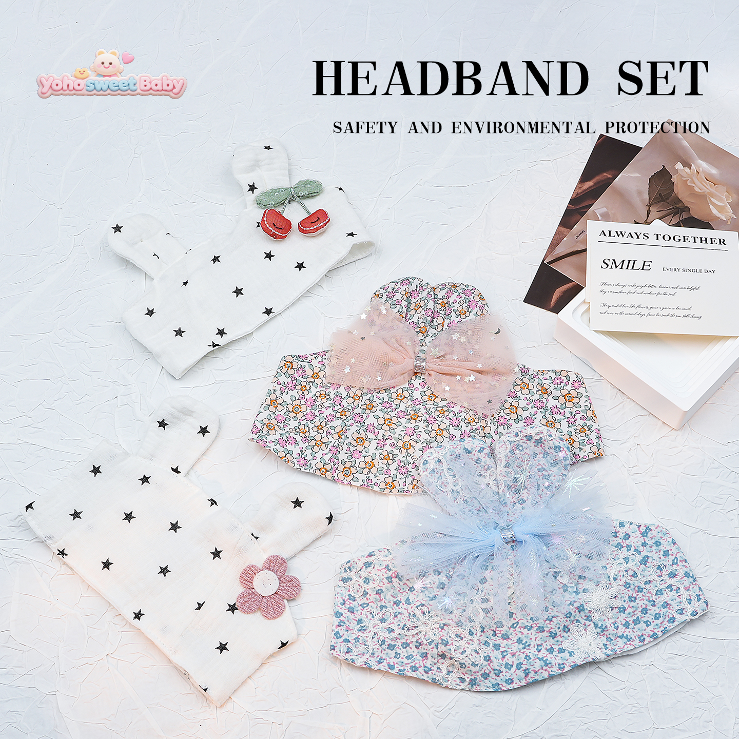 婴儿发带新生儿满月百天周岁发带