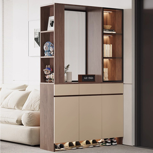 实木玄关柜入户正对门客厅屏风隔断柜可定制进门鞋柜一体门厅柜
