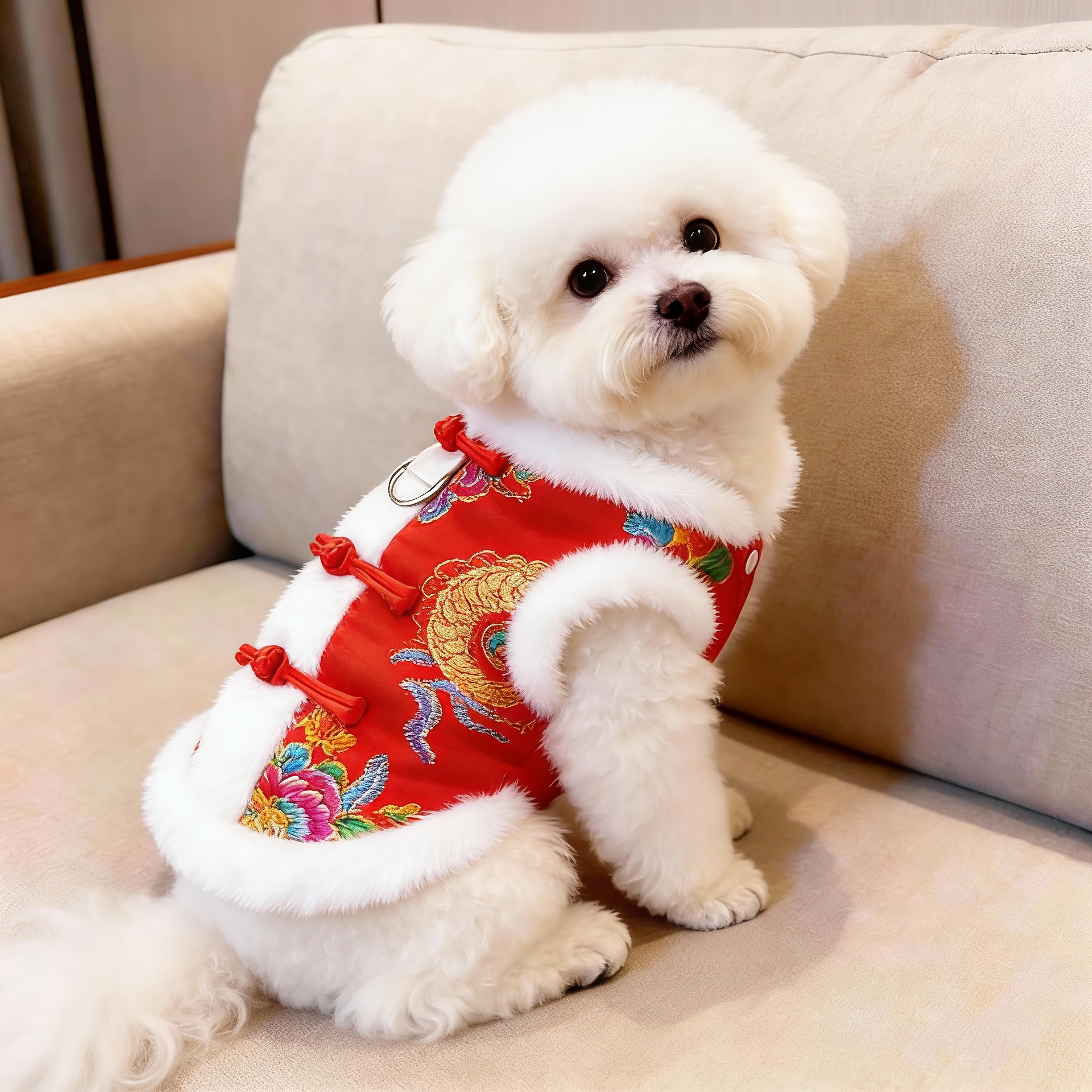 狗狗唐装秋冬季新年龙袍加厚保暖宠物服装泰迪比熊可爱中式红棉衣,宠物/宠物食品及用品,狗宠物服装/雨衣,淘宝优惠券,粉丝福利购,淘宝优惠卷