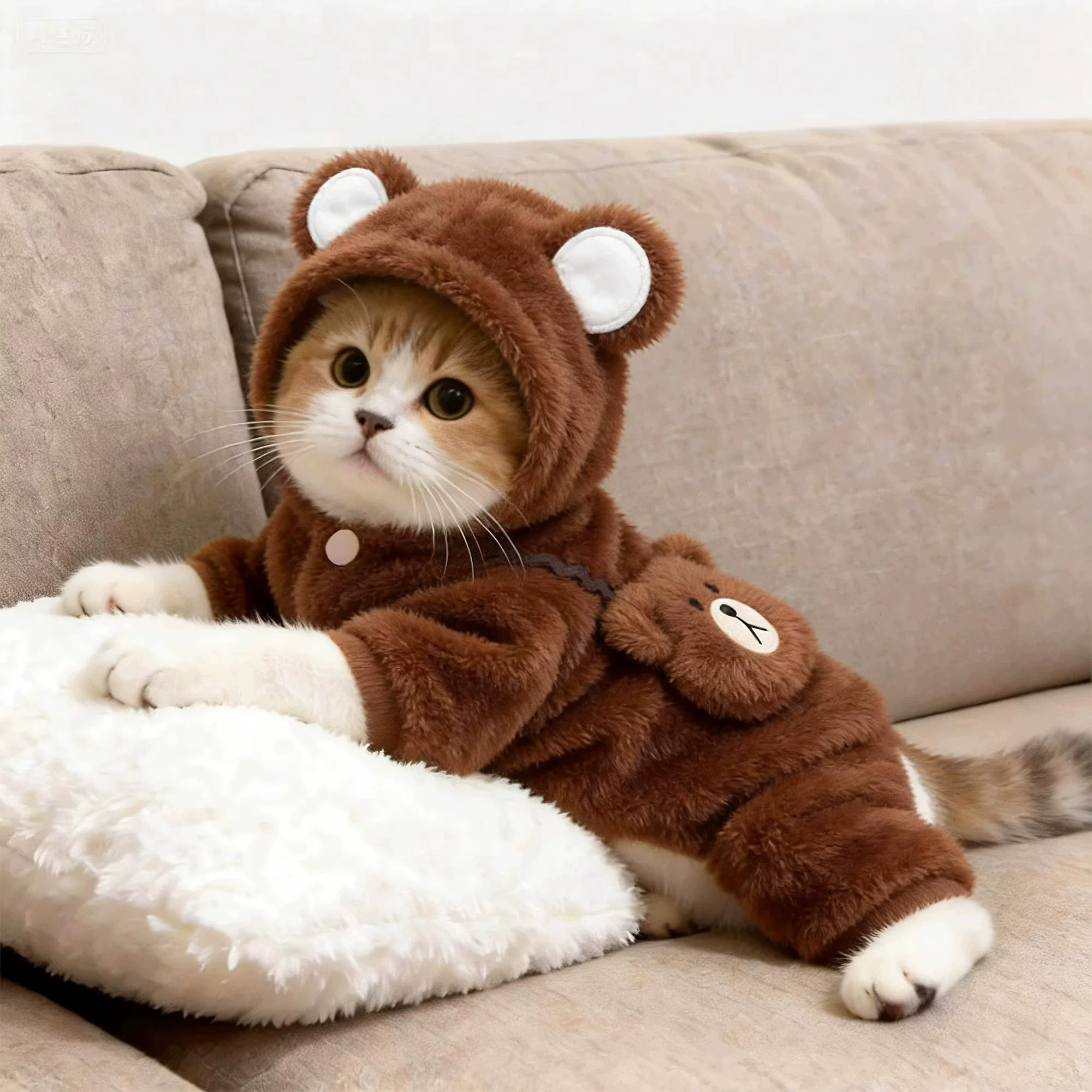 猫咪衣服可爱小熊四脚衣秋冬加厚