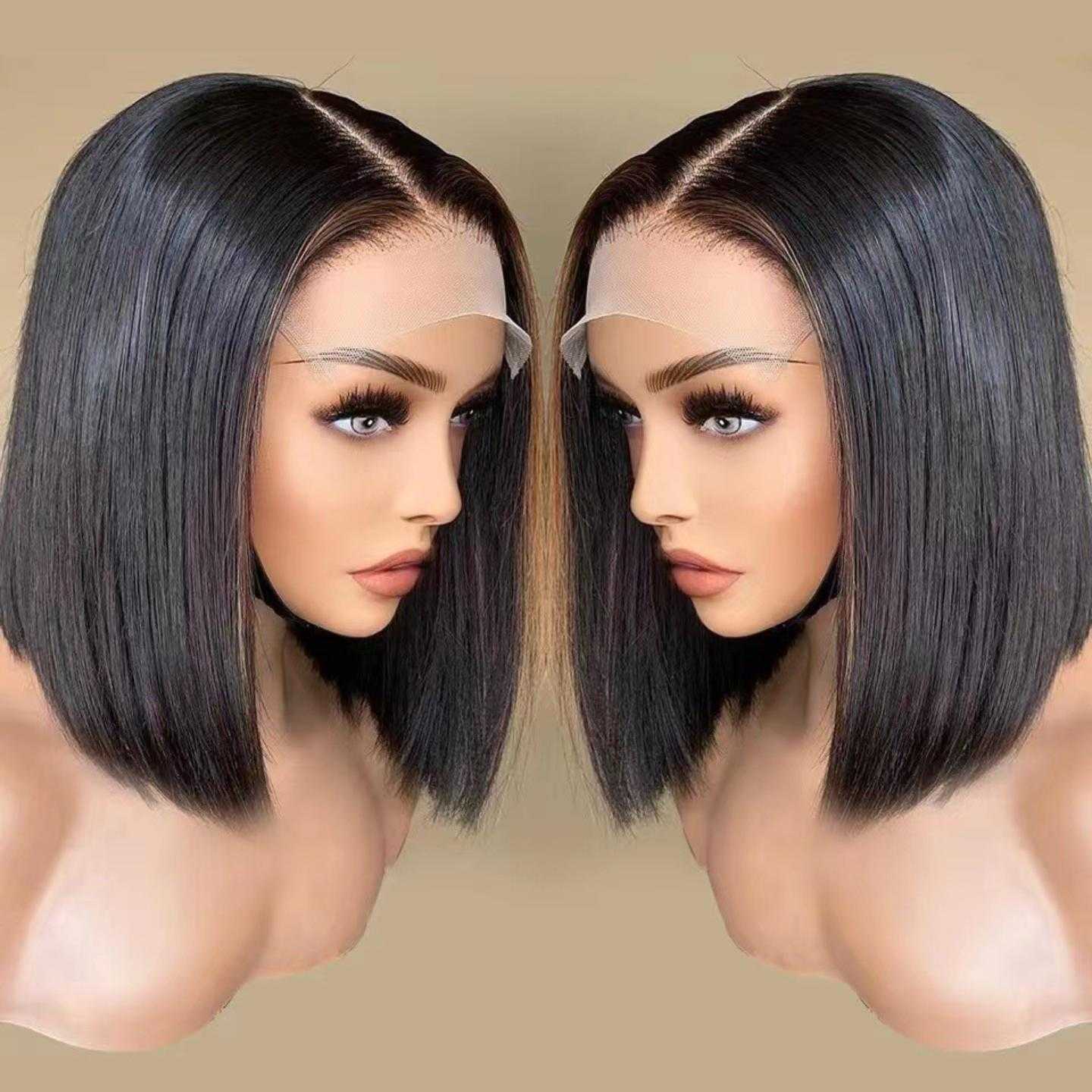 bobhumanhairwigsbodywave前蕾丝