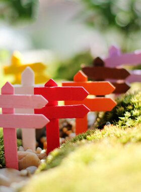 苔藓微景观彩色迷你指路牌路标