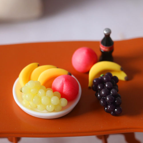 微缩食玩 娃娃屋迷你水果葡萄果盘 桃子香蕉OB11模型拍摄道具摆件 - 封面