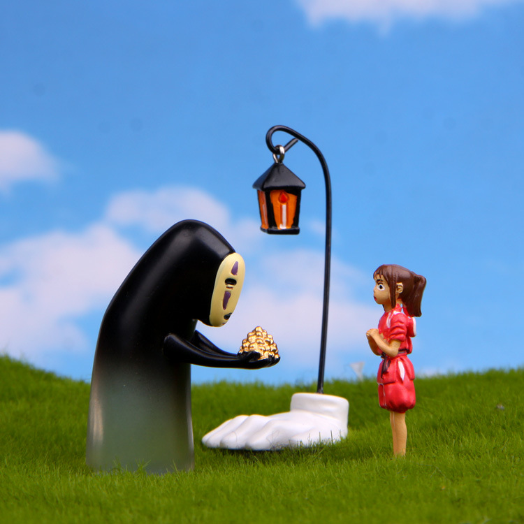 迷你日式治愈无面鬼的礼物Q版无脸男万圣节小装饰品树脂小摆件