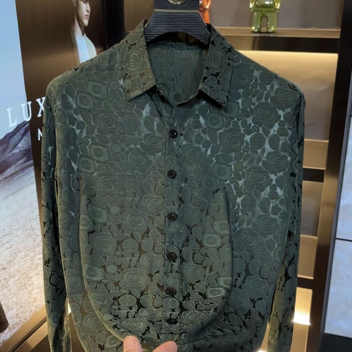 2026春夏季专柜同款男款衬衫长袖时尚高档百搭翻领强大高级感男装