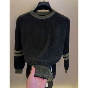 秋冬圆领加厚保暖高端针织衫毛衣男士时尚休闲内搭打底衫男装1128