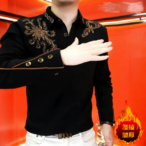 《凤尾衔花》2025秋季新款卫衣男士商务潮流百搭套头长袖帅气时尚