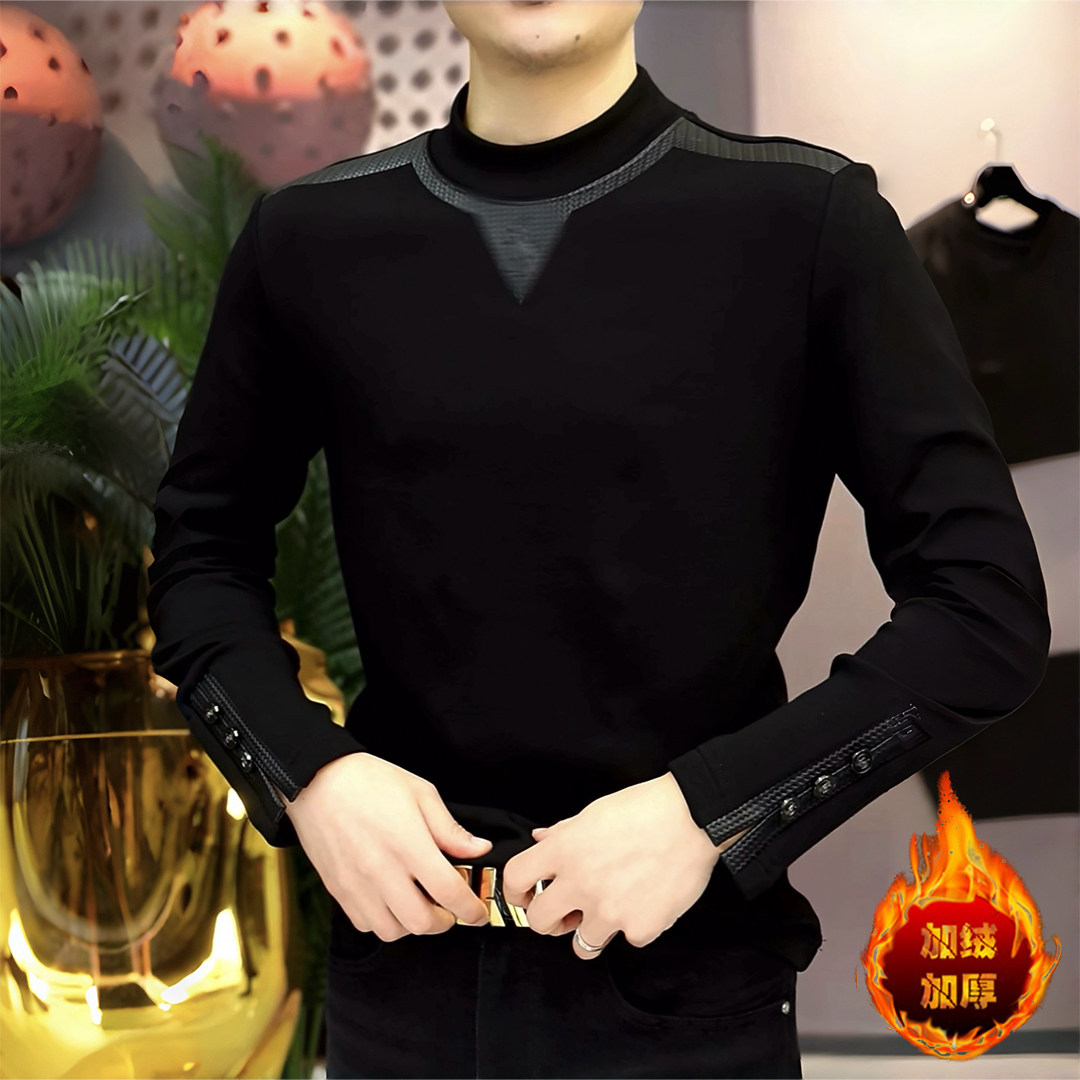 《黑甲战士》秋冬新款加厚卫衣男士长袖潮流修身休闲商务时尚帅气