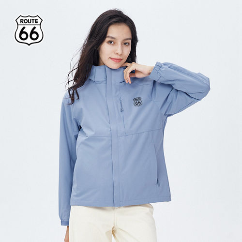ROUTE66/66号公路户外冲锋衣男女款防水防风登山徒步连帽夹克外套