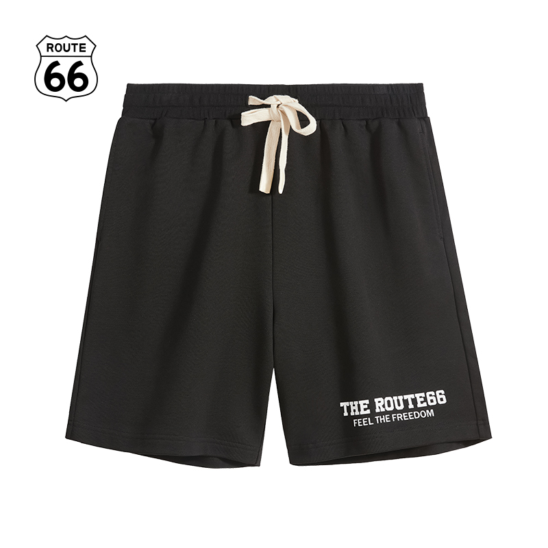 ROUTE66短裤宽松美式复古休闲裤