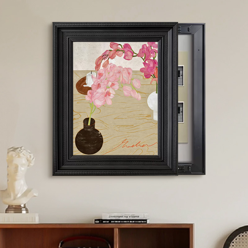 《瓶花》法式复古电表箱装饰画