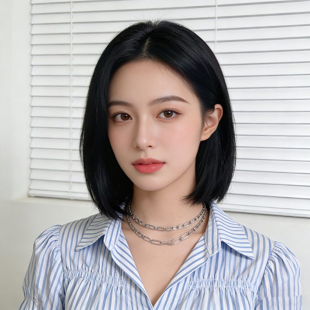 欧美逼真波波头假发女高温丝