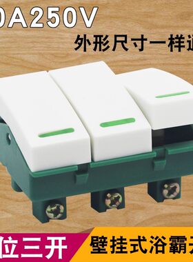 浴霸开关取暖灯泡3合1壁挂式开关