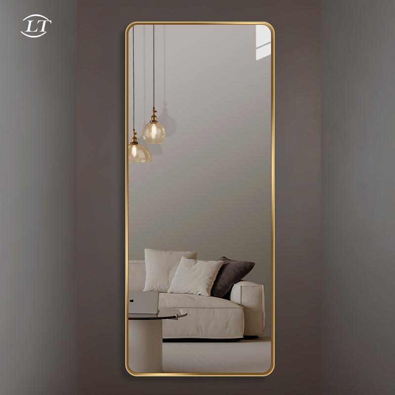 轻奢全身穿衣镜壁挂带框防爆镜子