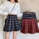 Mini Gre Fashion Red Girls Skirts Style Korean Women 2024