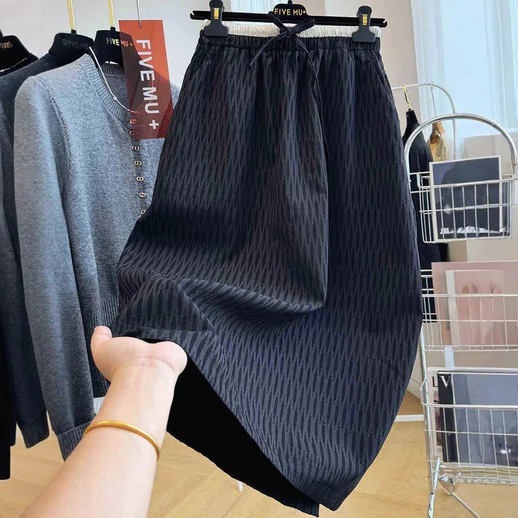 Autumn New Style Retro Embroidered Elastic Waist Drawstring