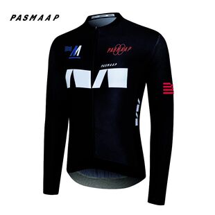 PASMAAP-Cycling Jersey for Men, Long Sleeve, Pro Team, MTB,