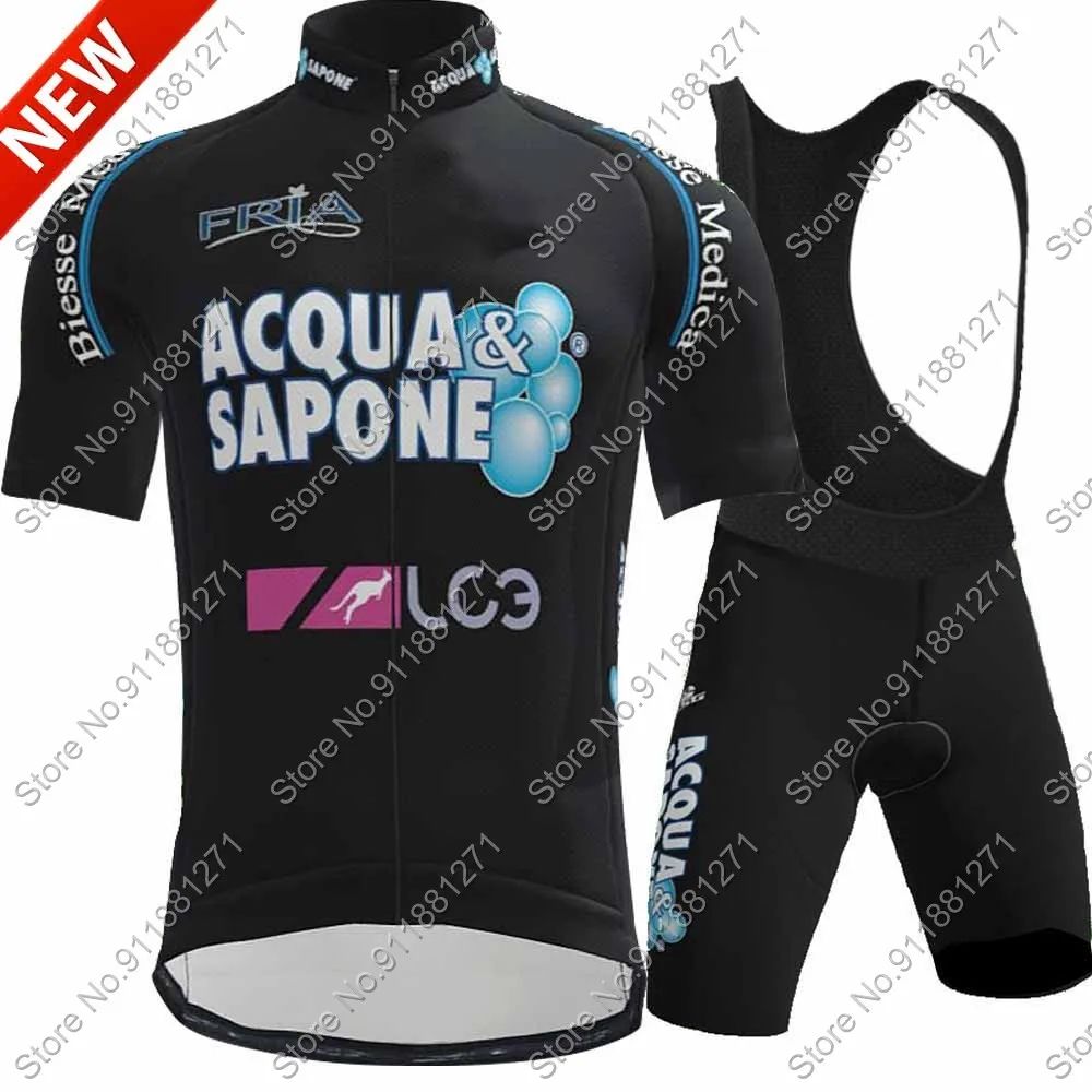 2025 Italy Acqua Sapone Cycling Jersey Set Retro Short Sleev